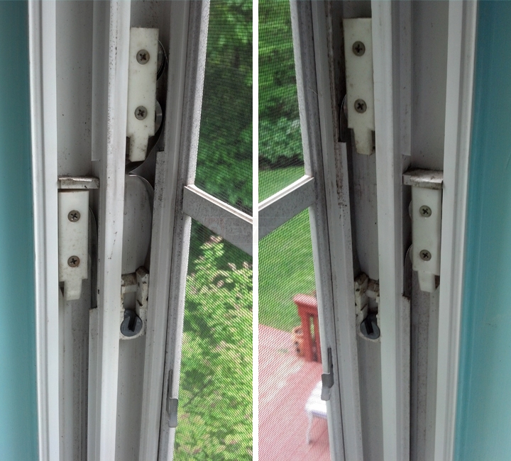 User submitted photos of window hardware.