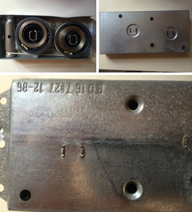 User submitted photos of an Andersen window balance.
