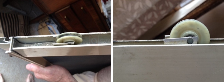 User submitted photos of a patio door roller.