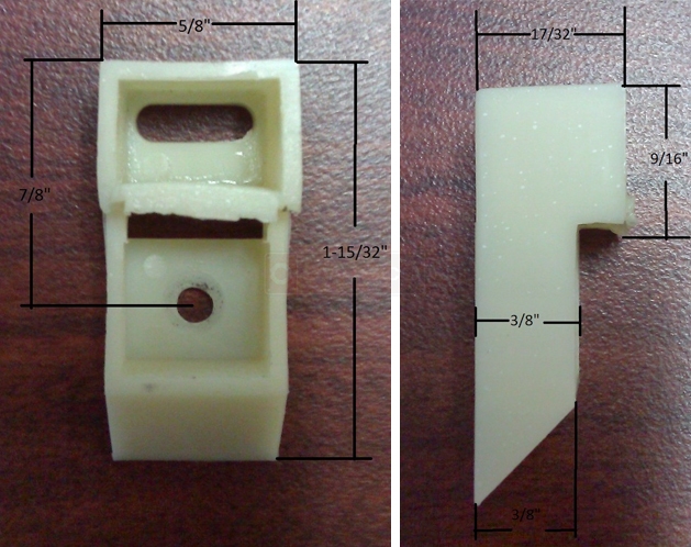 User submitted photos of a top sash guide.