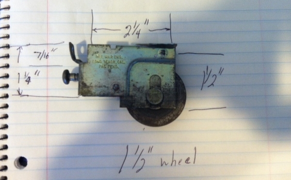 User submitted a photo of a patio door roller.