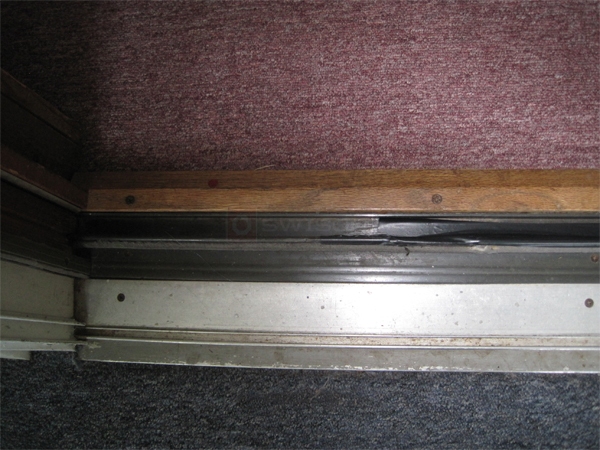 User submitted a photo of a patio door track.