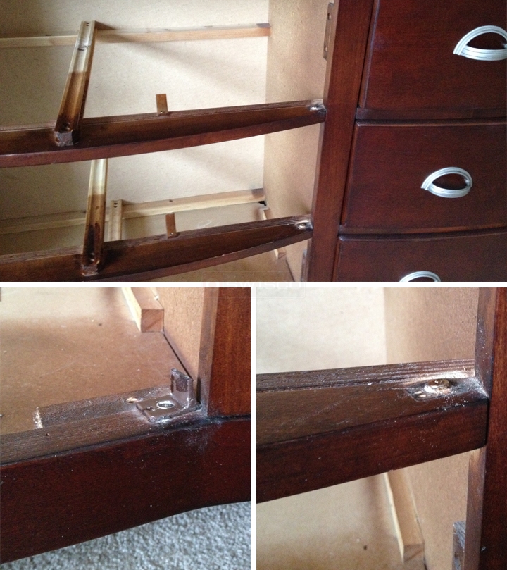 User submitted photos of a drawer glide.