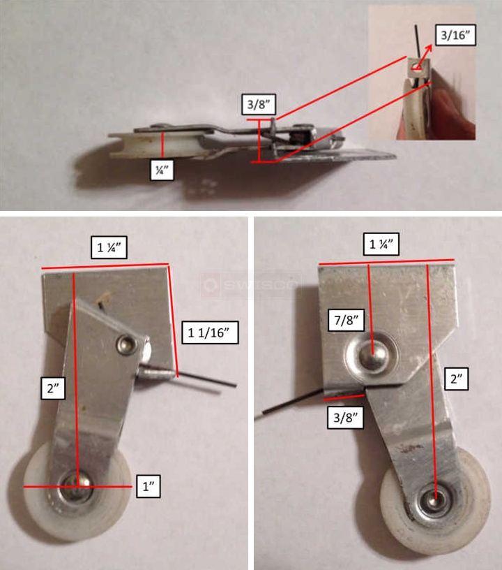 User submitted photos of a patio screen door roller.