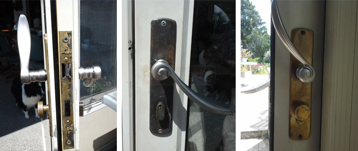 User submitted photos of a door handle set.