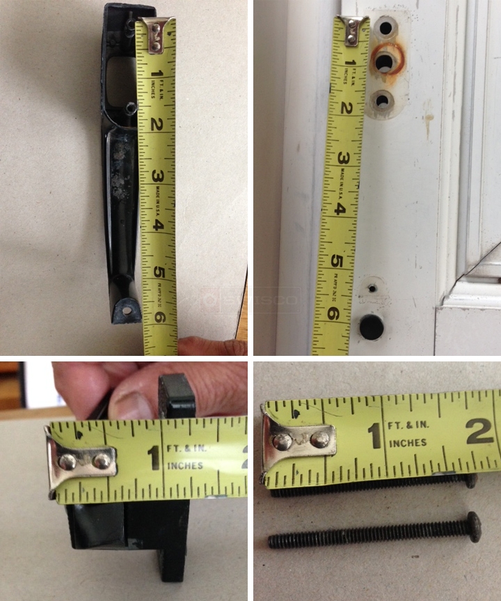 User submitted photos of storm door hardware.