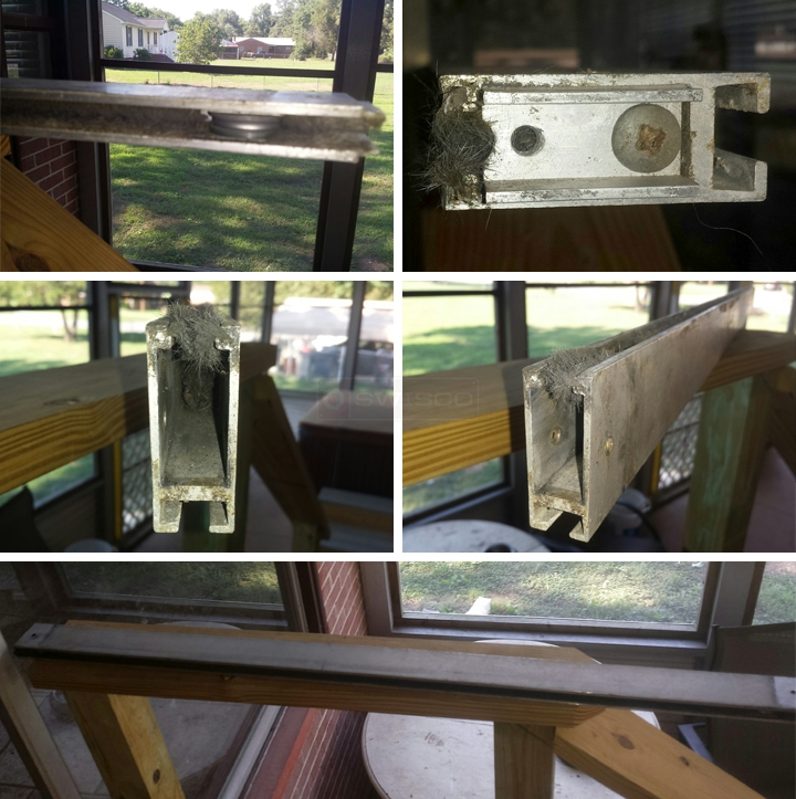 User submitted photos of patio door hardware.