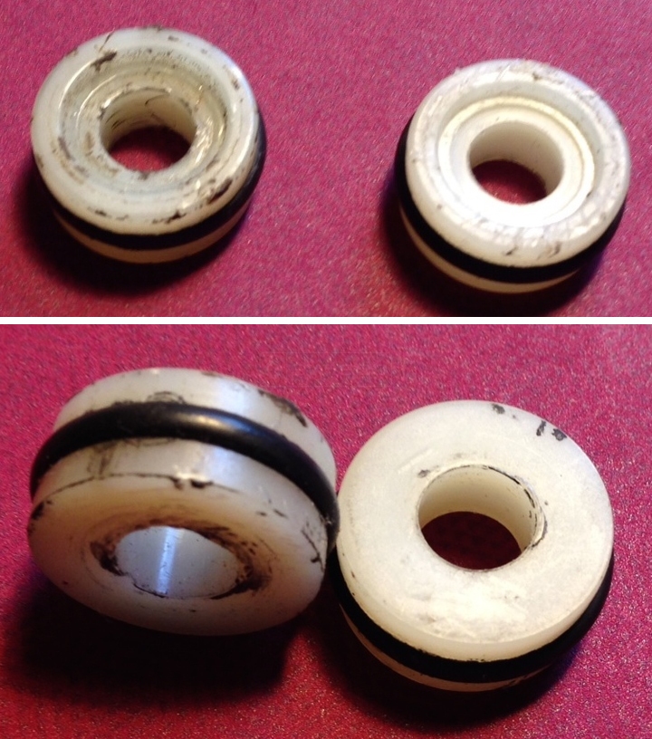 User submitted photos of drawer rollers.