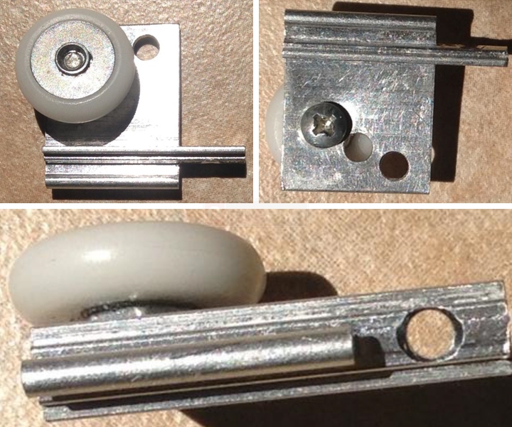 User submitted photos of a shower door roller.