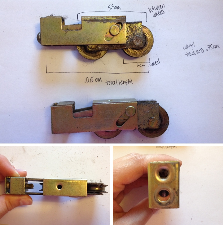 User submitted photos of a patio door roller.