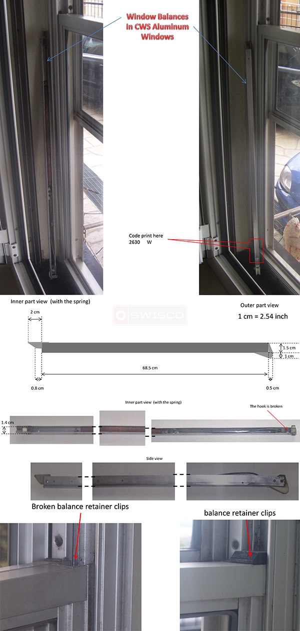 User submitted photos of a window balance.