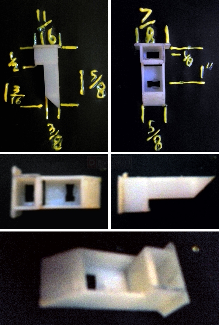 User submitted photos of a top sash guide.