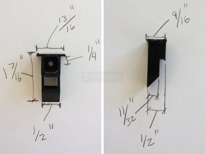 User submitted photos of a top sash guide.