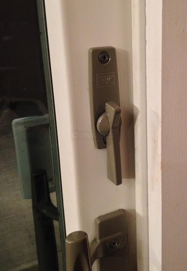 User submitted a photo of patio door hardware.