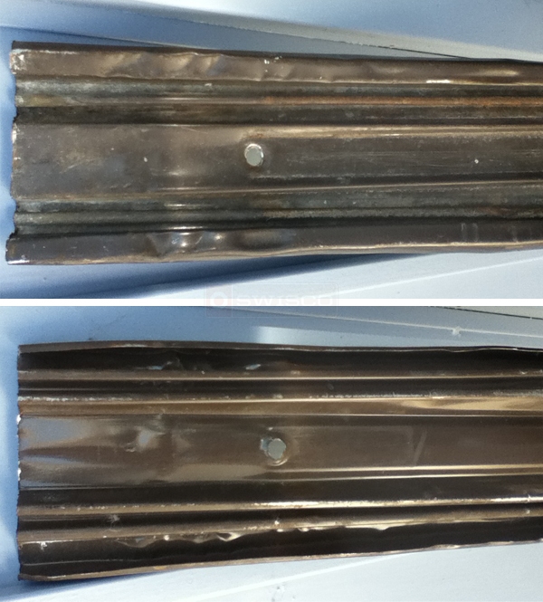 User submitted photos of mirror closet door track.