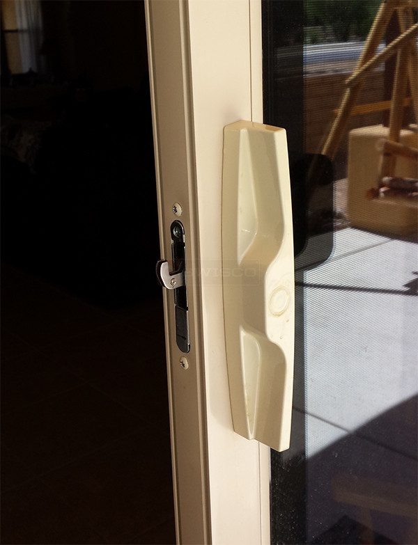 User submitted a photo of patio door hardware.