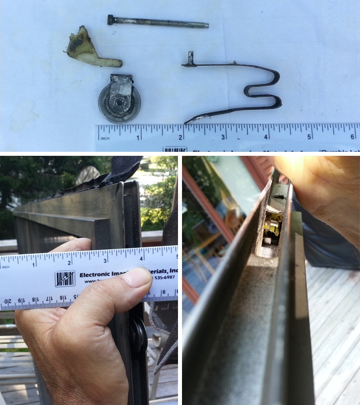 User submitted photos of patio door hardware.