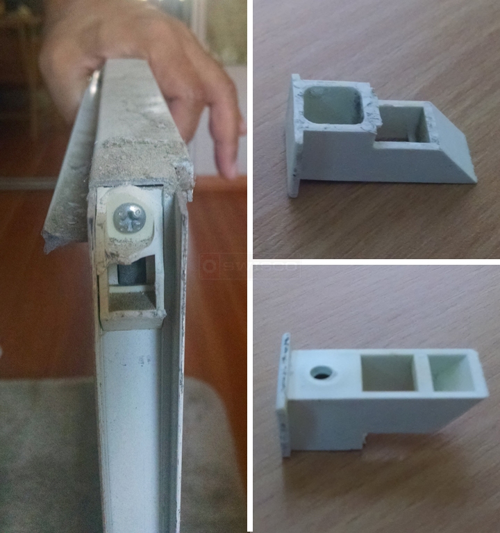 User submitted photos of a top sash guide.