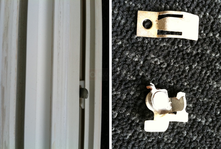 User submitted photos of window hardware.