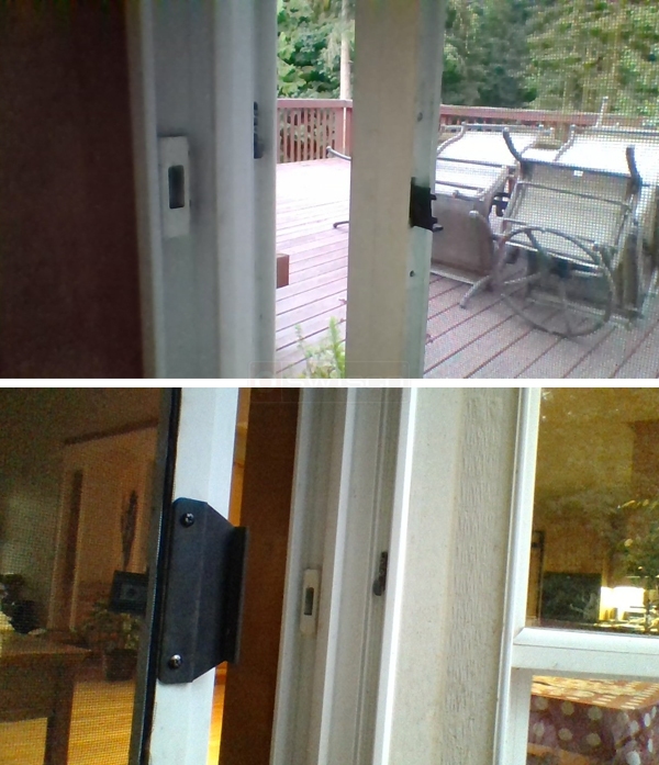 User submitted a photo of patio door hardware.