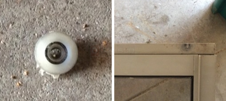 User submitted photos of patio door hardware.