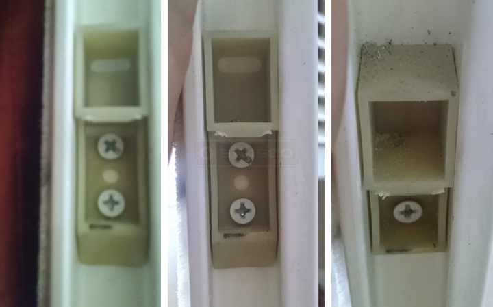 User submitted photos of a top sash guide.