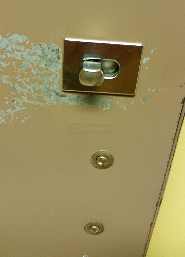 User submitted a photo of lavatory hardware.