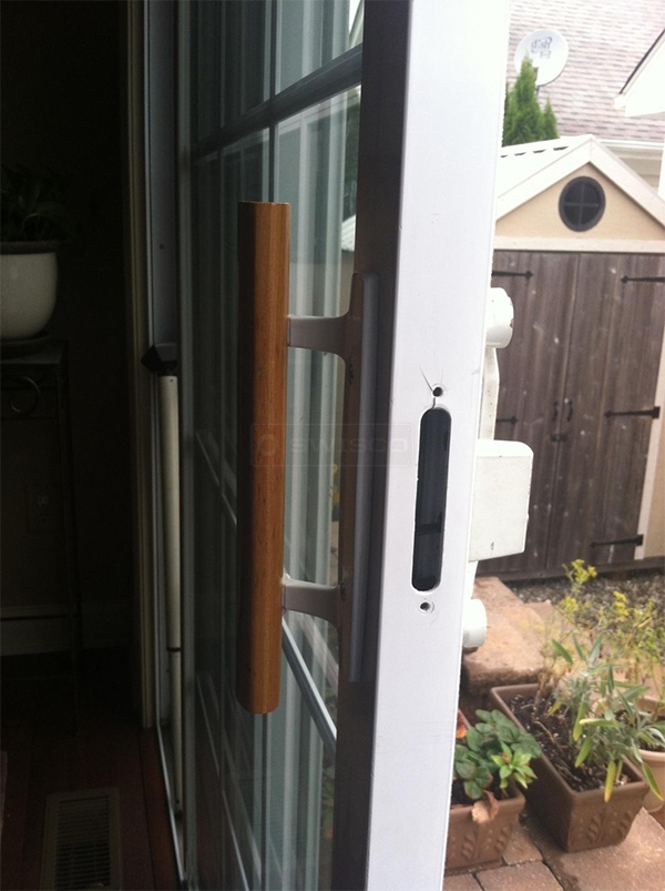 User submitted a photo of patio door hardware.
