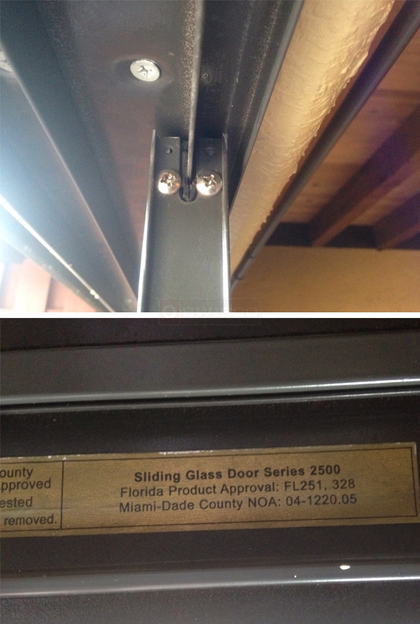 User submitted photos of patio door hardware.