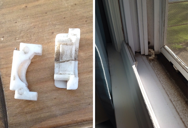 User submitted photos of window hardware.