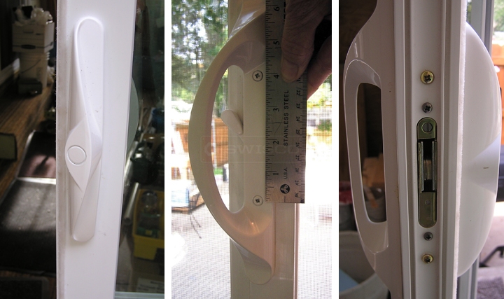 User submitted photos of patio door hardware.