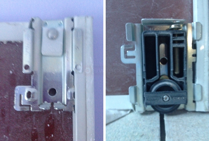 User submitted photos of a closet door roller.