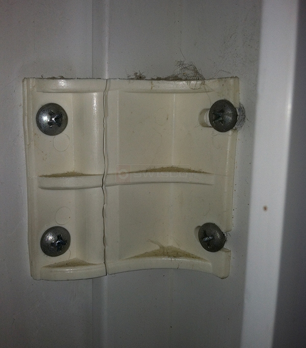 User submitted a photo of a patio door bracket.