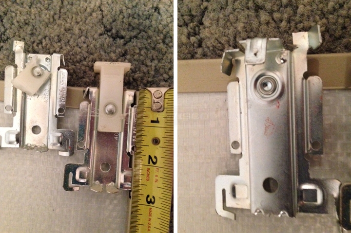 User submitted photos of a mirror closet door roller.
