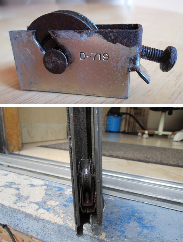 User submitted photos of a patio door roller.