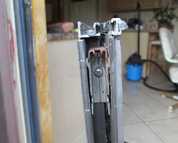 User submitted a photo of patio door hardware.