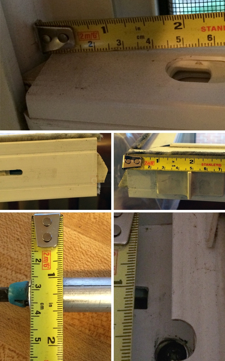 User submitted photos of window hardware.