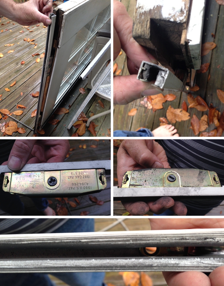 User submitted photos of patio door hardware.