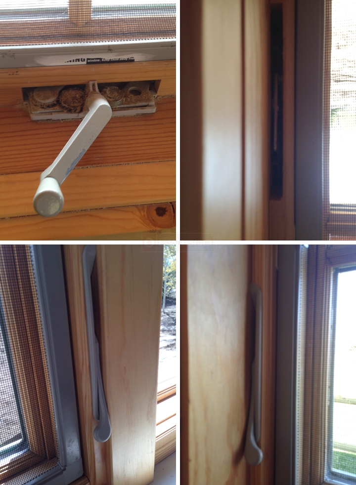 User submitted photos of window hardware.