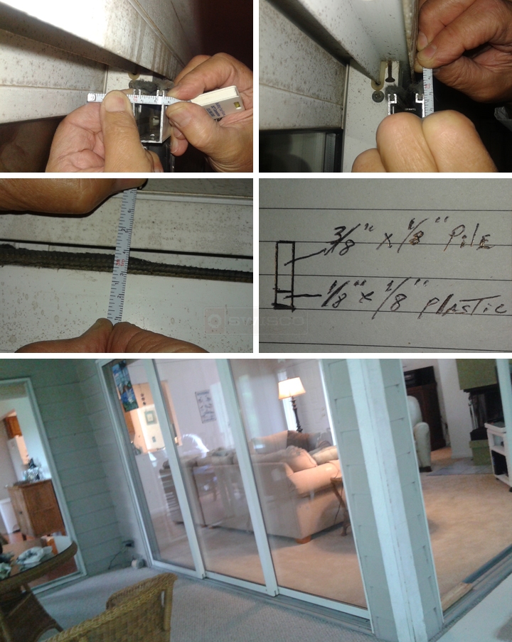 User submitted photos of patio door hardware.