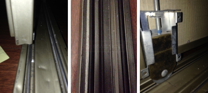 User submitted photos of mirror closet door hardware.