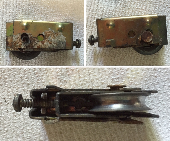 User submitted photos of a patio door roller.