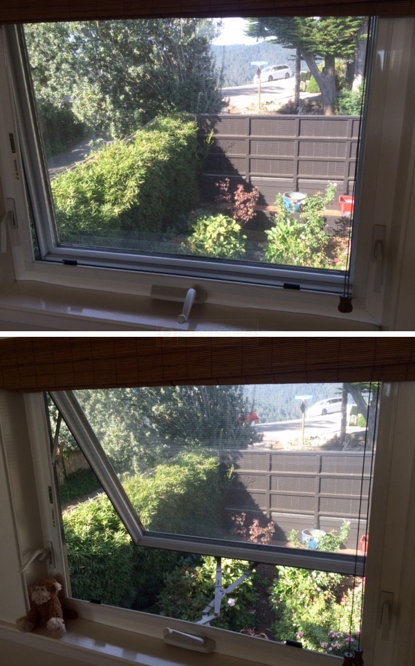 User submitted photos of awning window hardware.