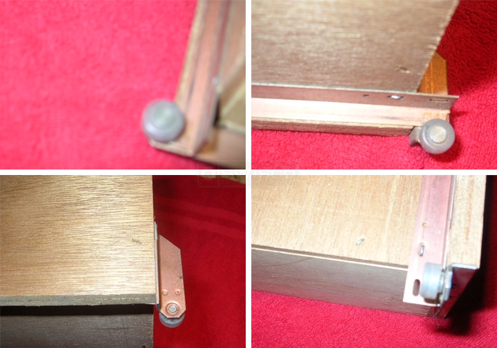 User submitted photos of drawer rollers.