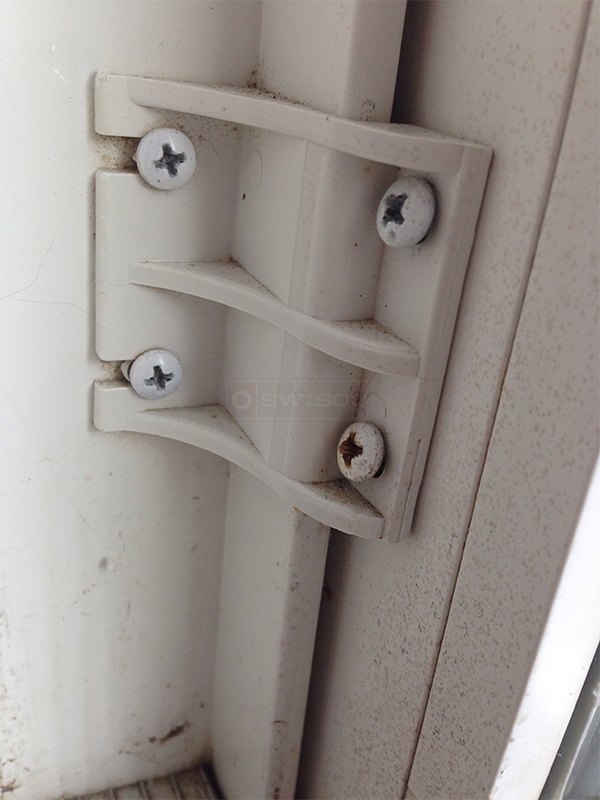 User submitted a photo of a patio door bracket.