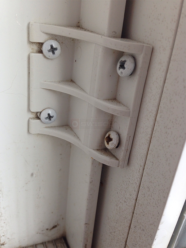 User submitted a photo of a patio door bracket.