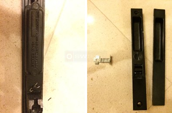 User submitted photos of screen door hardware.