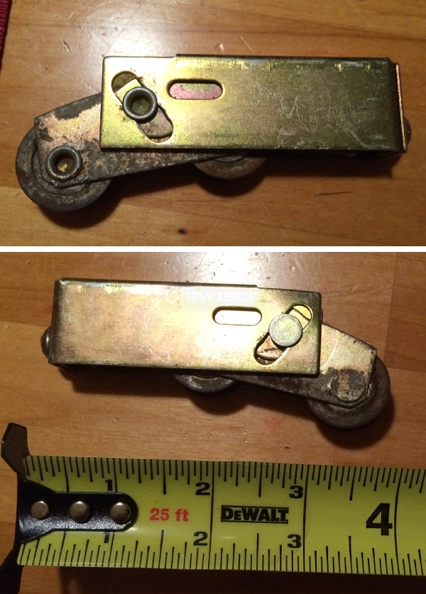 User submitted photos of a patio door roller.