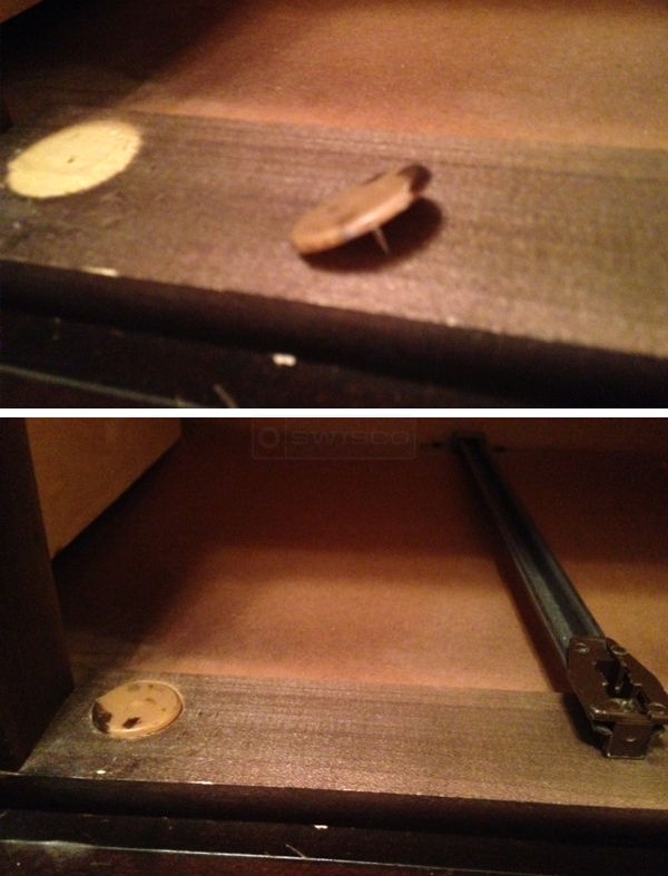 User submitted photos of drawer hardware.
