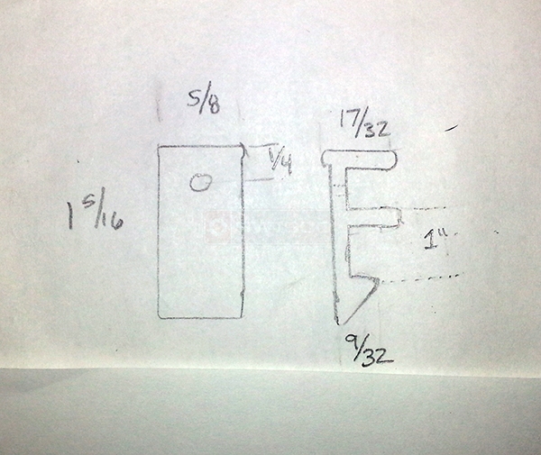 User submitted a diagram of a top sash guide.